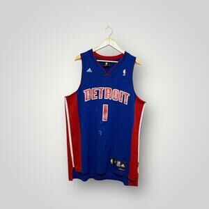 Adidas Detroit Pistons Chauncey Billups #1 Blue NBA Basketball Jersey Men L
